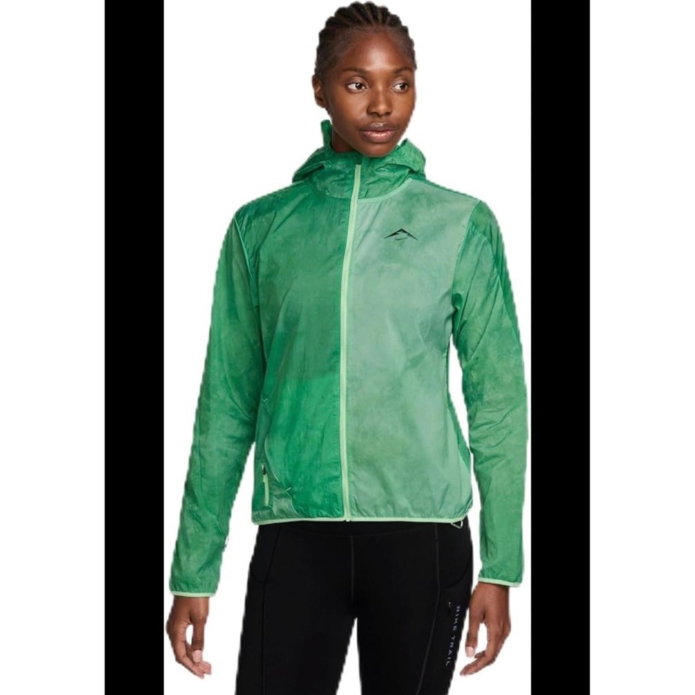 Nike Trail Repel‎ lime green running jacket windbreaker water resistant